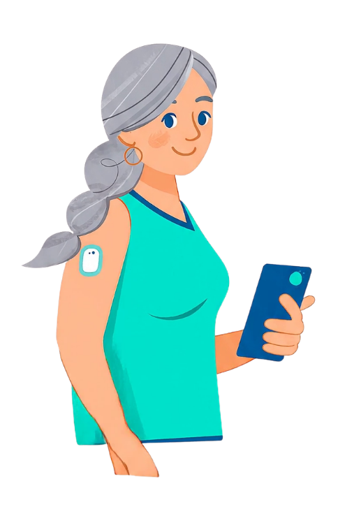 Patient using CGM